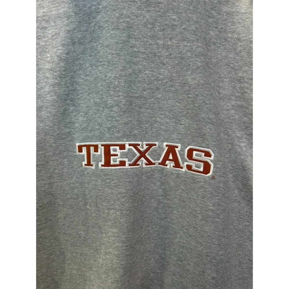 VTG Nike Team Texas Longhorns Full Zip Hoodie Men's Gray Fleece Sports - Large